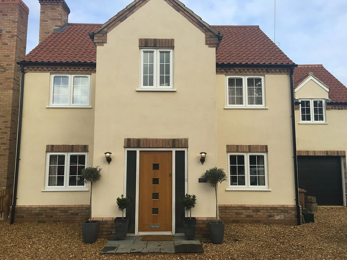 Rendered house exterior after cleaning